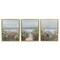 Stupell Industries Wildflower Coastline Landscape 3 Piece Black Framed Floater Canvas Set, design by Sally Swatland